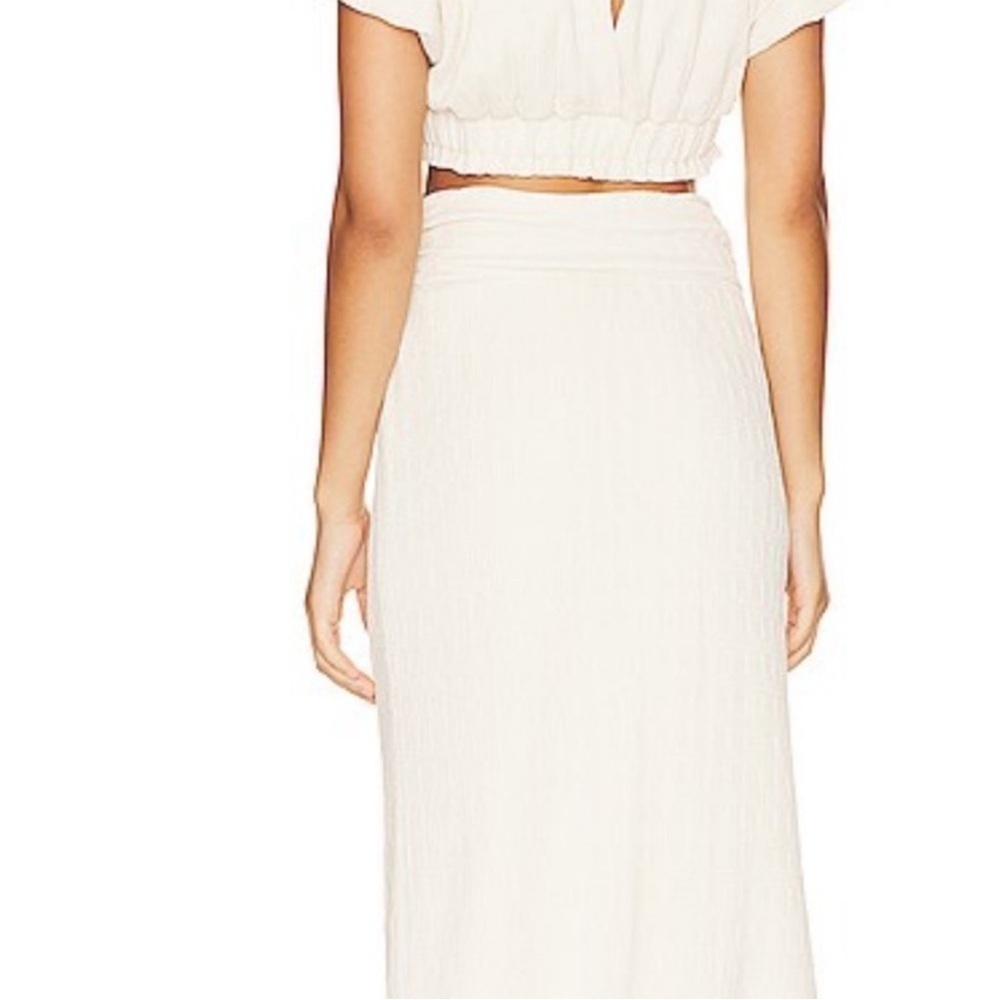 NWT Womens 2 Piece Set Tovah Set in Tofu Free People Size L Large Top And Skirt  - Picture 2 of 4